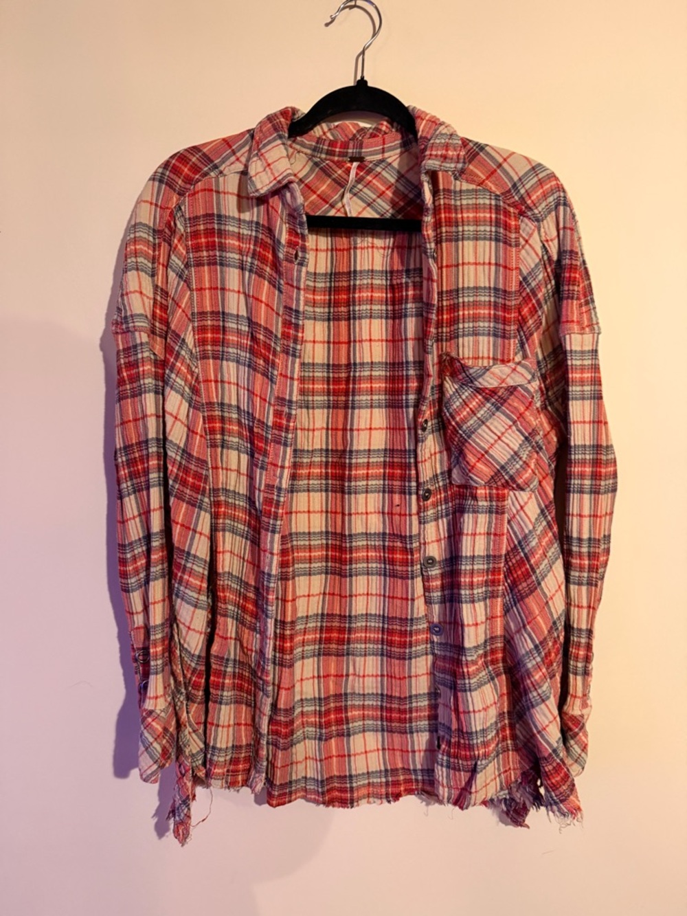 Free People Plaid Button Up